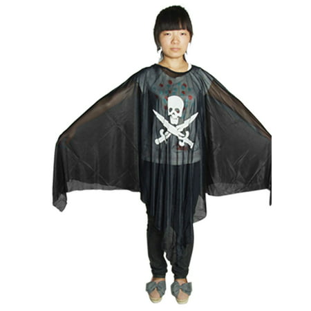 Unique Bargains Adult Halloween Cosplay Costumes Pirate Skull Print Ghost
