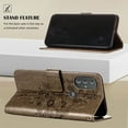 thumbnail image 2 of Feishell for Motorola Moto G Power (2022) Flip Wallet Case,Butterfly & Flower Embossed Pattern PU Leather Magnetic Folio Flip Protective with Credit Card Slots Kickstand Slim Phone Case,Gray, 2 of 6