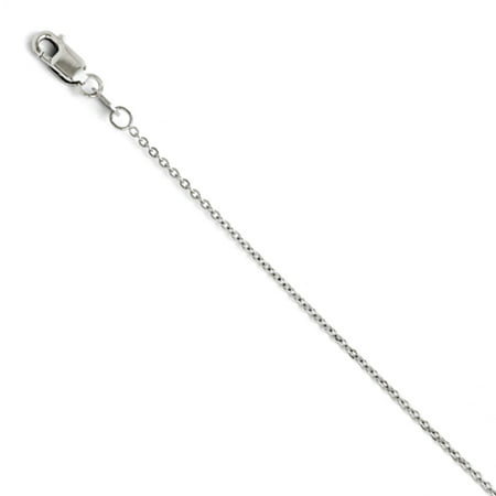 14K White Gold Flat Cable Chain