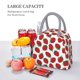 thumbnail image 5 of Fotbe Hand Drawn Strawberry Bolsa de Almuerzo con Estampado, Lonchera Aislada, Contenedor de Comida Reutilizable Tipo Cooler a Prueba de Fugas, 5 of 6