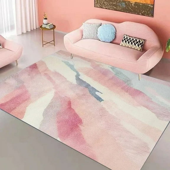Pink Abstract carpet for living room Splash-ink Texture Bedroom Decoration Rug Girl's Room Decor Rugs Anti-slip Floor Mat tapete