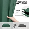 thumbnail image 6 of Easy-Going Blackout Curtains, Green, 52 x 84 inch, 6 of 7