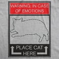 thumbnail image 2 of Mens WARNING: In Case of Emotions Place Cat Here Funny Kitten T Shirt Graphic Tees, 2 of 9