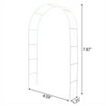 thumbnail image 2 of Wangbujianwang Garden Arch, Outdoor Flower Garden Arch Trellis, Sturdy Steel Arbor for Climbing Plants, Wedding Decoration, 7'8" H x 4'5" W,White, 2 of 7