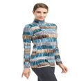 thumbnail image 4 of Women‘s Long Sleeve Rib Turtleneck Top Pullover Sweater L RED, 4 of 6