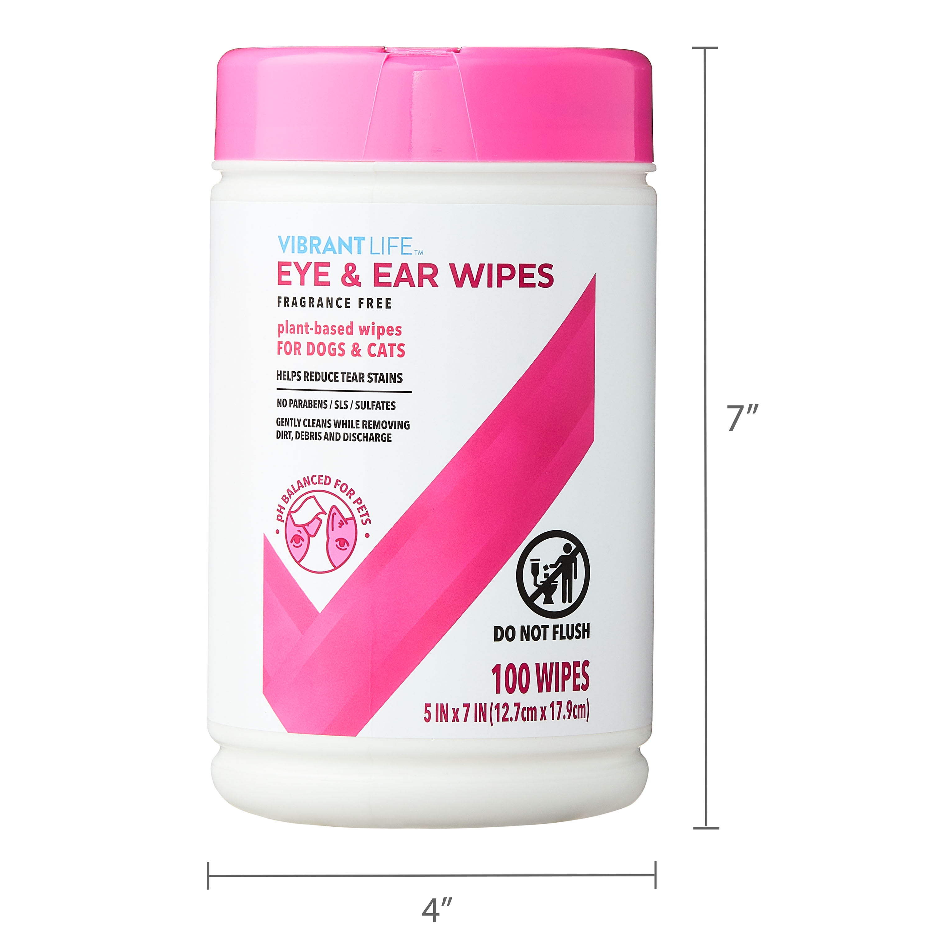 Vibrant Life Eye and Ear Wipes for Dogs - Cannister