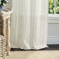 thumbnail image 4 of Martha Stewart Laguna Stripe 37" x 84" Semi Sheer Panel Pair Tietab, Off-White, 4 of 5