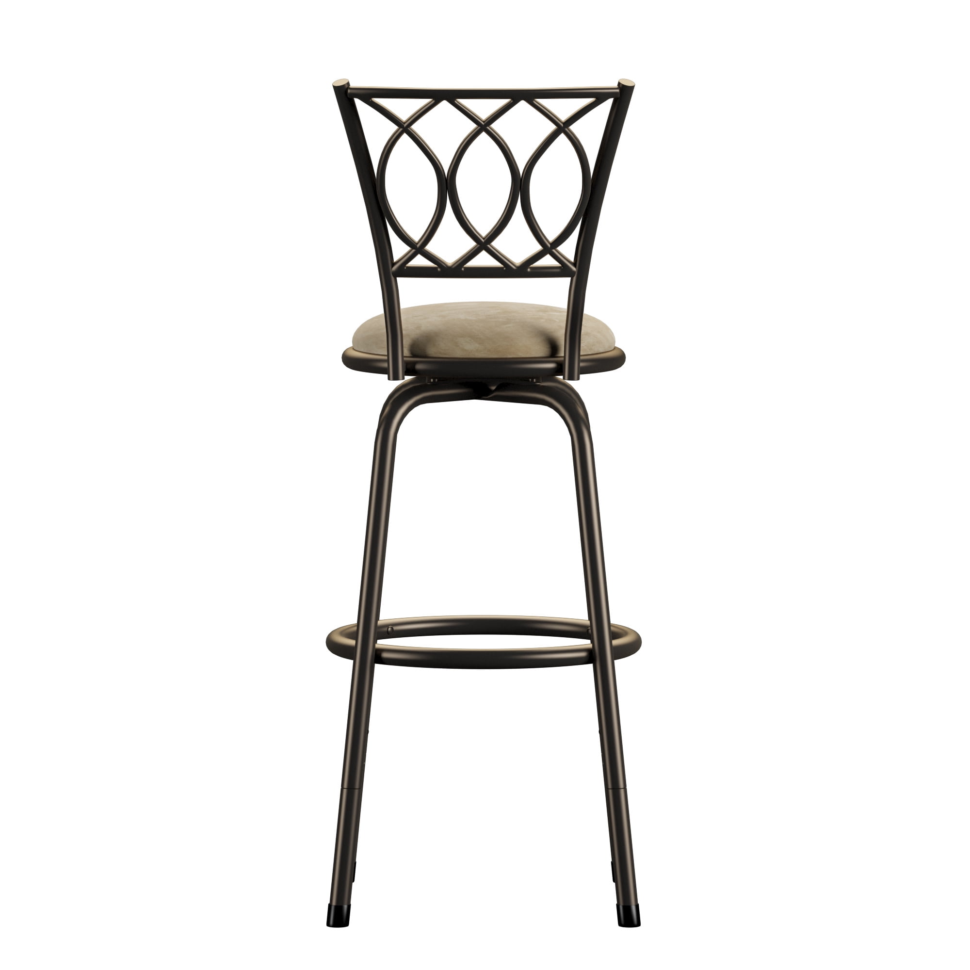 Weston Home Aidan Scroll Back Adjustable Height & Swivel Bar Stools, Set of 3