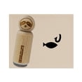 thumbnail image 1 of Fish and Hook Fishing Rubber Stamp for Scrapbooking Crafting Stamping - Large 1-1/4 Inch, 1 of 7