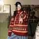 thumbnail image 2 of 2021 sudaderas de punto de Navidad pulóver mujeres Jerseys y suéteres ciervos Tops Otoño Invierno Tops sudadera de manga largaVerdeL Deng Xun unisex, 2 of 2