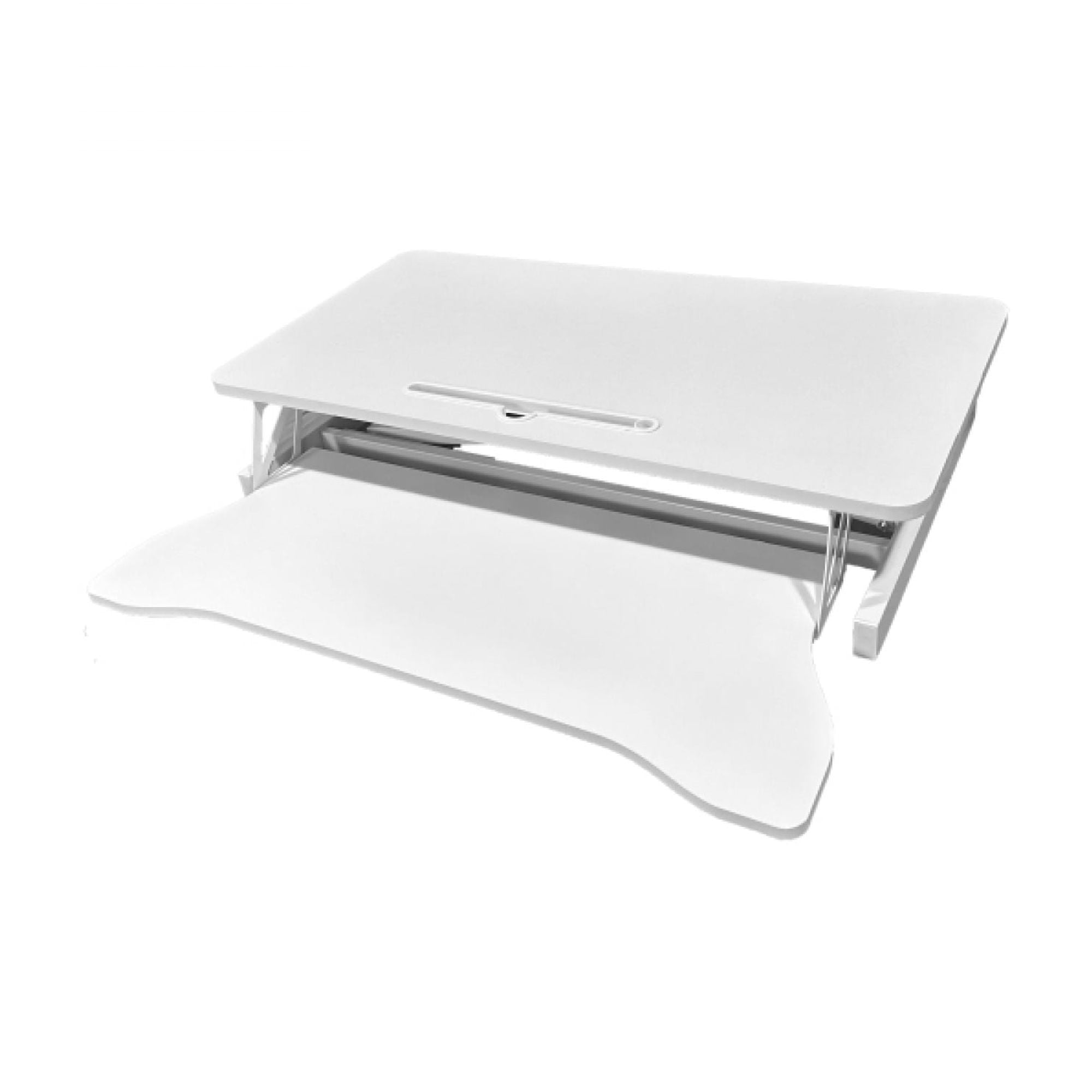 32 Inch Desk Converter, Height Adjustable Sit to Stand Riser, Dual Monitor and Laptop Workstation with Wide Keyboard Tray, White,standing desk,Gift for Mother's day