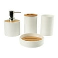 thumbnail image 1 of Tnarru 4-piece Bathroom Accessory Set, Soap Dish, Bathroom Decor, Toothbrush Holder, Bathroom Accessory, Complete Set for Bathroom Countertop white, 1 of 8