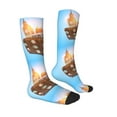 thumbnail image 3 of Daiia Sports Socks Trip to London Printed Novelty Crew Socks for Men Women Knee High Socks Cotton Socks Soft & Breathable Support Unisex Socks, 3 of 9
