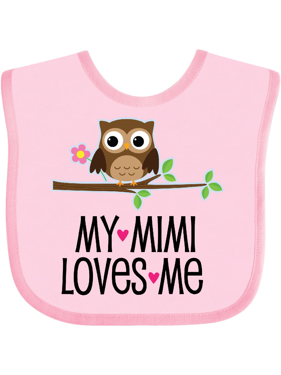 Inktastic My Mimi Loves Me Girls Owl Gift Baby Girl Bib - Walmart.com
