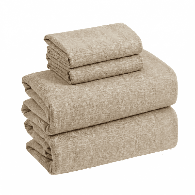 Mainstays 100% Cotton Flannel Sheet Set, Twin, Teddy Bear Brown photo 2
