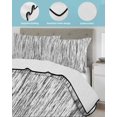 thumbnail image 4 of Black and White Twin XL Size Down Alternative Comforter, Lightweight Comforter Quilt Bedding Set with Pillow Shams Modern Striped Geometric Abstract Art All Seasons Bed Comforter Duvet Insert 68"x98", 4 of 7