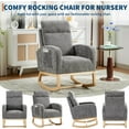 thumbnail image 5 of Rocking Chair Nursery Chair with Foot Rest, Nursery Rocking Chairs with Pocket，Baby Nursery Glider Rocker for Living Room, 5 of 6
