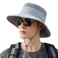 thumbnail image 3 of Sombrero de pescador portátil, gorra de pesca al aire libre para hombre, gorra de sol transpirable de malla, gorra de montañismo, 3 of 6