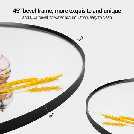 Decor Wonderland Jesse Round Framed Round Wall Vanity Mirror - 23.6" x 23.6"