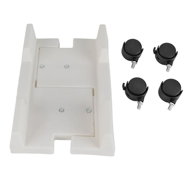Estante de almacenamiento para computadora central de escritorio con soporte y freno extraíbles para caja de computadora (blanco)