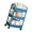 Blue, variant on Multipurpose Organizers Cart 3 Shelves Movable Durable Plastic Home Storage Rack