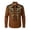 Y420 Brown, variant on Curuila Child Kids Boys Shirt Button Down Cowboy Print Lapel Long Sleeve Fashionable Soft Tops Black Size 4-5 Years