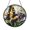 Acrylic 3.5 Inch, variant on Lovely Swallowtail Butterfly Purple Iris Suncatcher Round Display Art