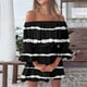 thumbnail image 1 of WILLBEST Vestidos para Mujer Verano Vestidos de Verano para Mujer Playa Sexy Hombros Descubiertos Túnica Casual Suelto Ajuste Manga Mini Vestido Floral Extra Grande, 1 of 3