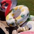 thumbnail image 6 of Rae Dunn: Sweet On The Inside 48" Ring Float - Pineapple Inflatable Jumbo Pool Tube, CocoNut Float, Anti-Leak, Age 8+, 6 of 7