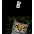thumbnail image 2 of Teelocity Men's Funny Snapcat Snapchat Smiling Cat Black Relaxed Fit Short Sleeve Graphic T-Shirt, 2 of 3