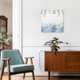 thumbnail image 3 of Framed Canvas Wall Art for Living Room Blue Hydrangea Wall Decor, Green Eucalyptus Leaves Grey Plaid Aesthetic Paintings for Bedroom Office Kitchen, Ready to Hang Artwork Wall Pictures 8x8 Inch, 3 of 9