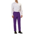 thumbnail image 2 of Pantalones Chino Planos de Ajuste Recto y Confort para Hombre INSPIRE CHIC 30 Púrpura, 2 of 8