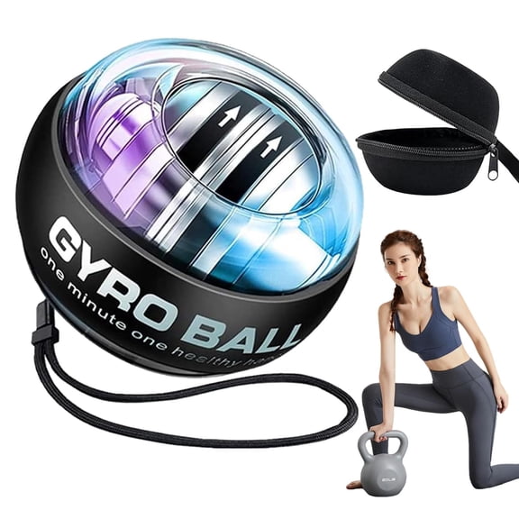 2026 New Curaball Torque Ball, Curaball Hand Exerciser, Gyro Ball with LED Lights and Portable Case, Hand Gripper Strengthener, Grip Strength Trainer for Strengthen Arms, Fingers, Bones and Muscles