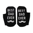 thumbnail image 3 of Bibifish Funny Socks For Men Novelty Mid Calf Socks For Dad With Letter Print Grips Bottom Funny Above Ankle Fathers Middle Cube Socks, 3 of 8