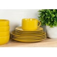 thumbnail image 4 of 10 Strawberry Street Wazee Matte 16 Piece Coupe Dinnerware Set, Honey Gold, 4 of 9