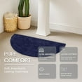 thumbnail image 4 of HOME WEAVERS Waterford Collection Bathroom Rug 100% Cotton Tufted U Shape Slice Rug, Soft & Absorbent Bath Rugs, Non-Slip Bath Rug, Machine Wash Dry, bath Rugs , 17"x30" Slice Rug, Navy, 4 of 5