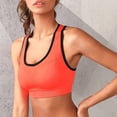 thumbnail image 5 of Sports Bras for Women, Comdrip Women's Color Blocked Back Hollow Vest Gathering Yoga Running Sports Bra High Impact Sports Bras for Women orange XL, 5 of 5