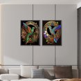 thumbnail image 2 of (NH3572 NH3576) Juego 2 Uds Lleno Diamantes Serie Animal Colibrí Resina 30*40CM, 2 of 9