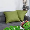 thumbnail image 2 of Unique Bargains 2 Pack Cotton Linen Throw Pillow Covers 18" x 18" Green, 2 of 8