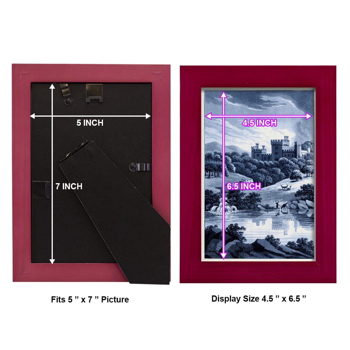 Estate View II -Framed Print w/glass-Cherry Red
