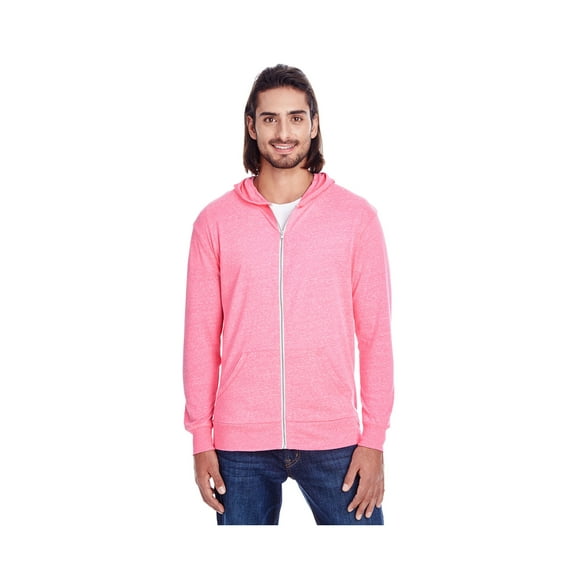 Threadfast Apparel Men's Triblend Full-Zip Light Hoodie, Style 302Z