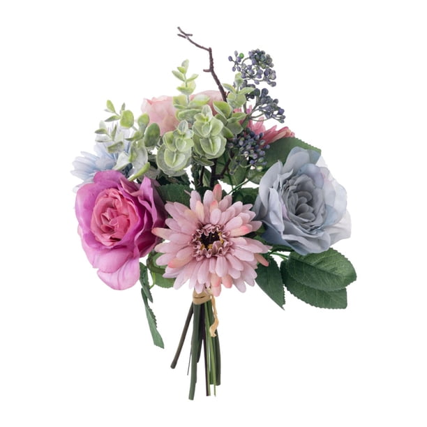 Ramo de novia, arreglo floral, romántico, portátil, flores artificiales, decorativo, falso 23x35cm