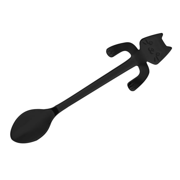 Qonioi Hanging Coffee Spoon, 4.5 Inch Stainless Steel Stirring Spoon with Hole, Cute Spoon, Beverage Stirrer