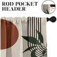 thumbnail image 3 of Red Geometric Kitchen Window Curtains Valance and Tier Set 36 Inch Black Grey White Modern Rod Pocket Short Tier Curtain, Abstract Small Drapes for Kitchen Decor, 3 of 6