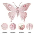 thumbnail image 4 of Glitter Christmas Tree Butterfly Ornaments Hollow Decorations Reusable, Artificial Ornaments for Christmas Tree, Holiday Crafts (Pink), 4 of 7