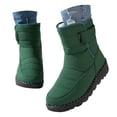 thumbnail image 3 of XIMIN Women's Slip On Booties with Fur Lined Thermal Mid-Calf Booties Waterproof Non-Slip Ankle Boots Warm Fleece Lined Comfortable Outdoor Casual Winter Warm Snow Boots, 3 of 6