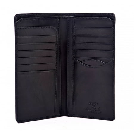 Tony Perotti Bifold Italian Leather Checkbook Breast Pocket Wallet in (Best Checkbook App 2019)