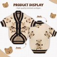 thumbnail image 1 of Pet Dog Sweater for Small Medium Dogs Puppy Cat Bear Pattern Cardigan Chihuahua Greyhound Clothes Coat Outfit Costume ShopWise Round, 1 of 8