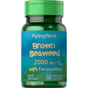 Brown Seaweed Capsules 2000mg | 60 Count | Fucoxanthin Extract | by Piping Rock