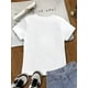thumbnail image 2 of Camiseta para niña con estampado "Te quiero mamá", cuello redondo informal de punto de algodón, ligera y elástica, ideal para niñas de 7 a 14 años, ideal para regalar en el Día de la Madre., 2 of 6